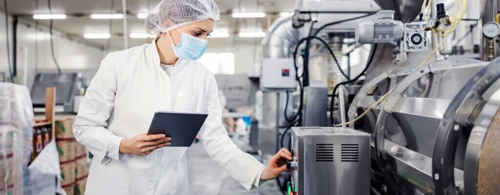 Inspector at a food processing plant