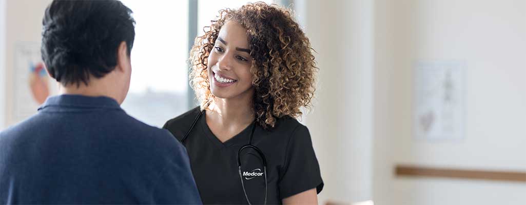 Nurse with patient.