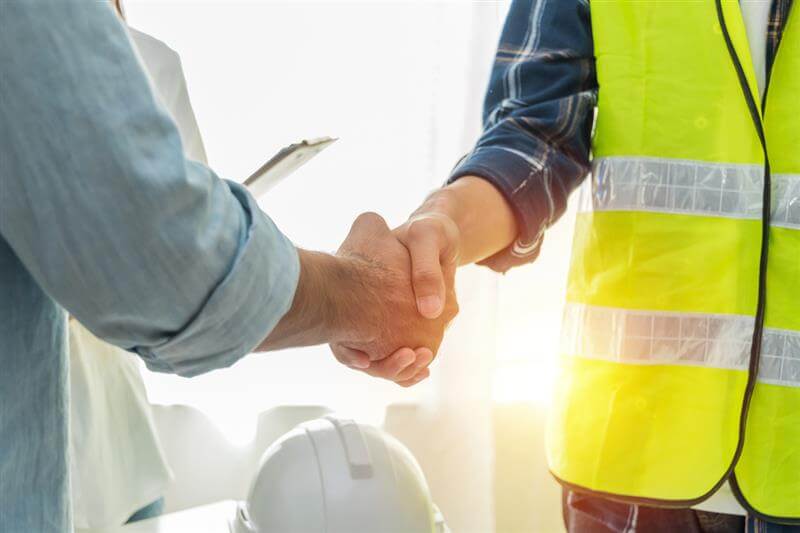 Construction safety handshake