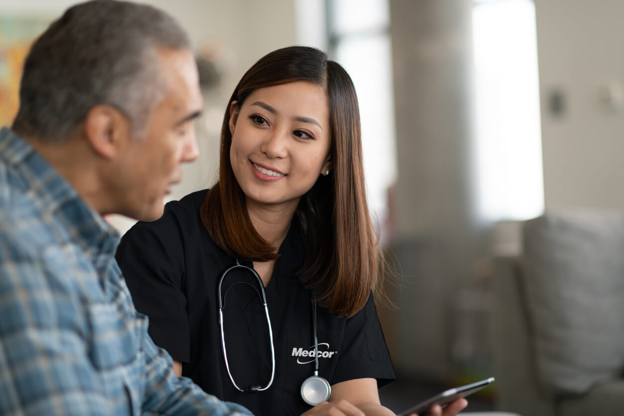 Medcor nurse with patient