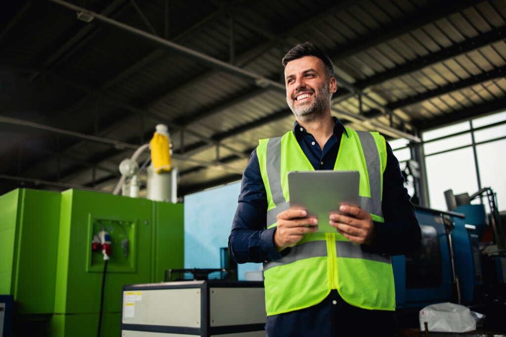 safety worker smiling