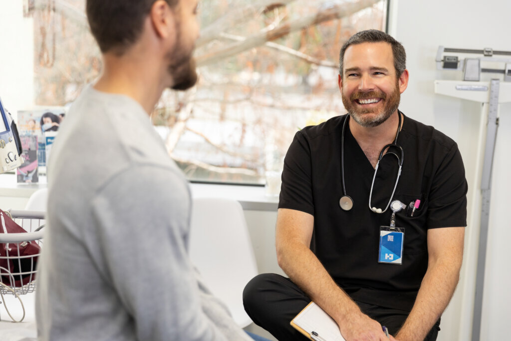 nurse patient discussing plans
