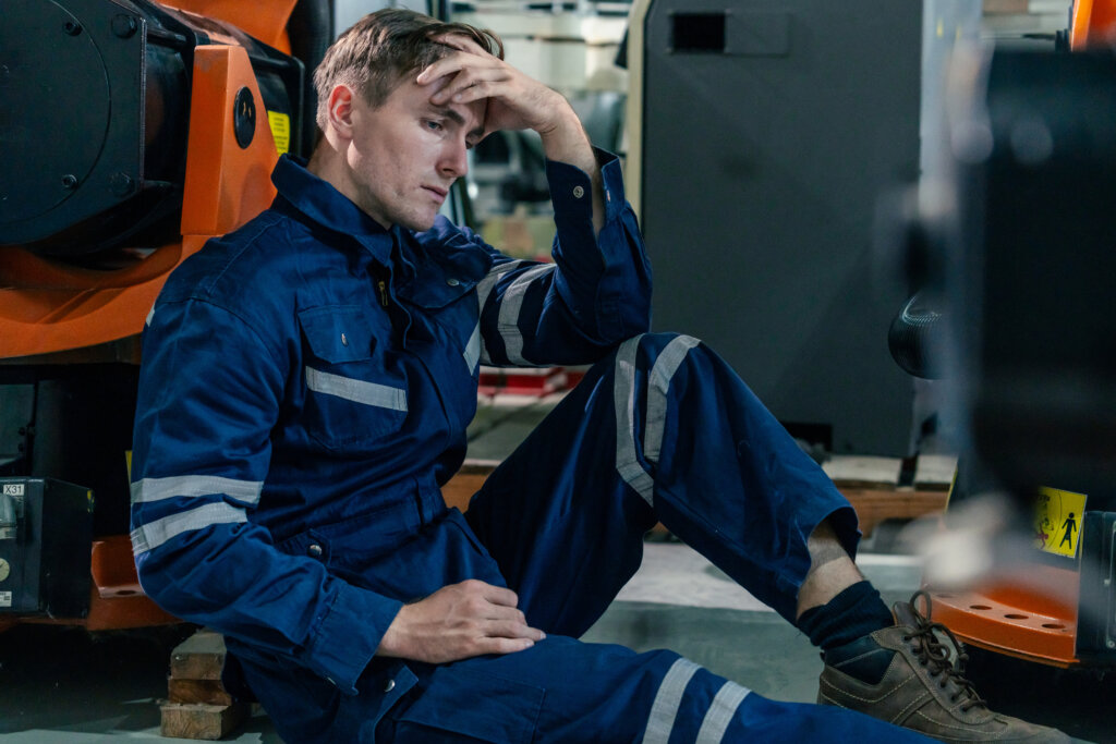 mental wellness worker exhausted