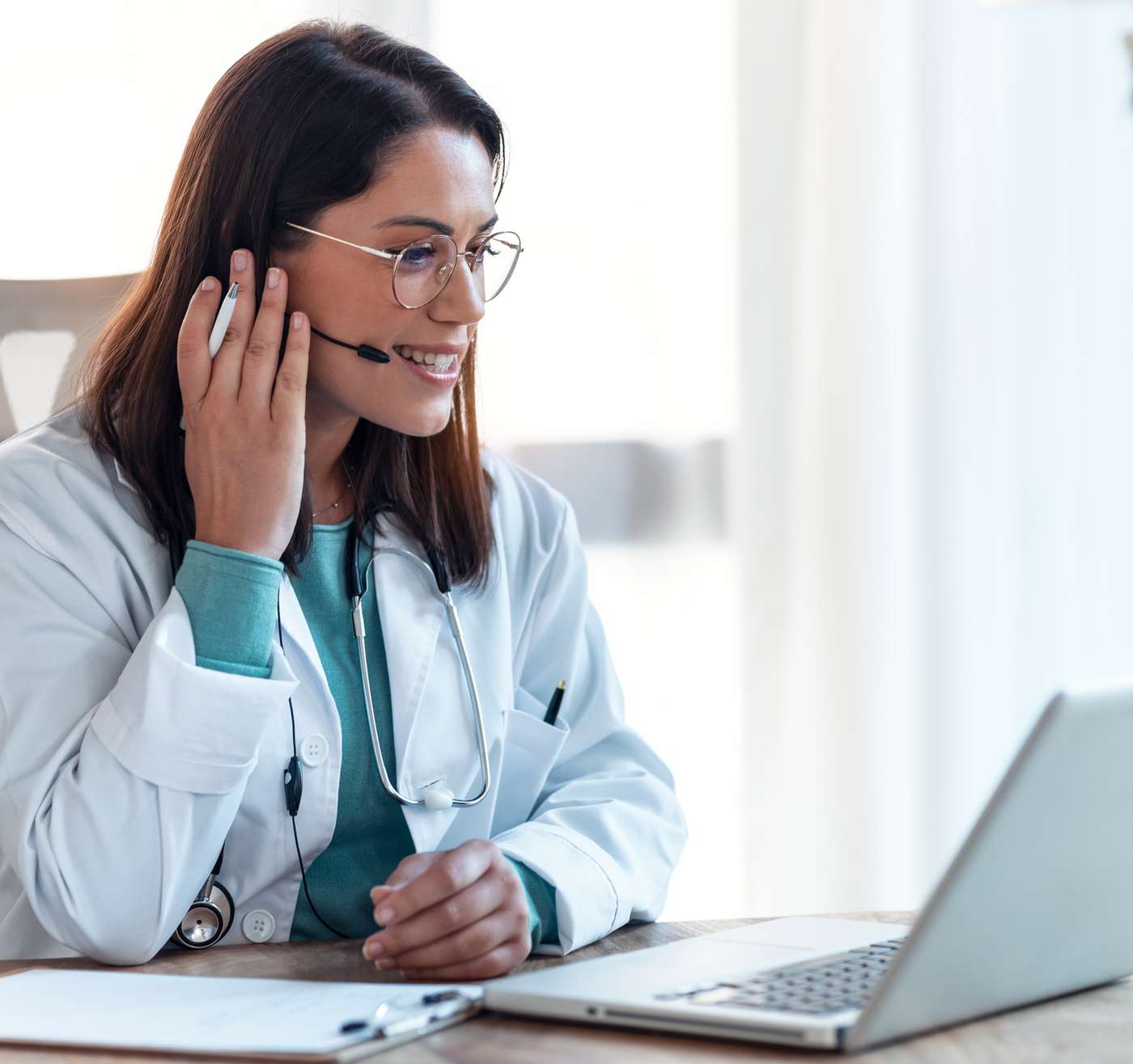doctor on headset